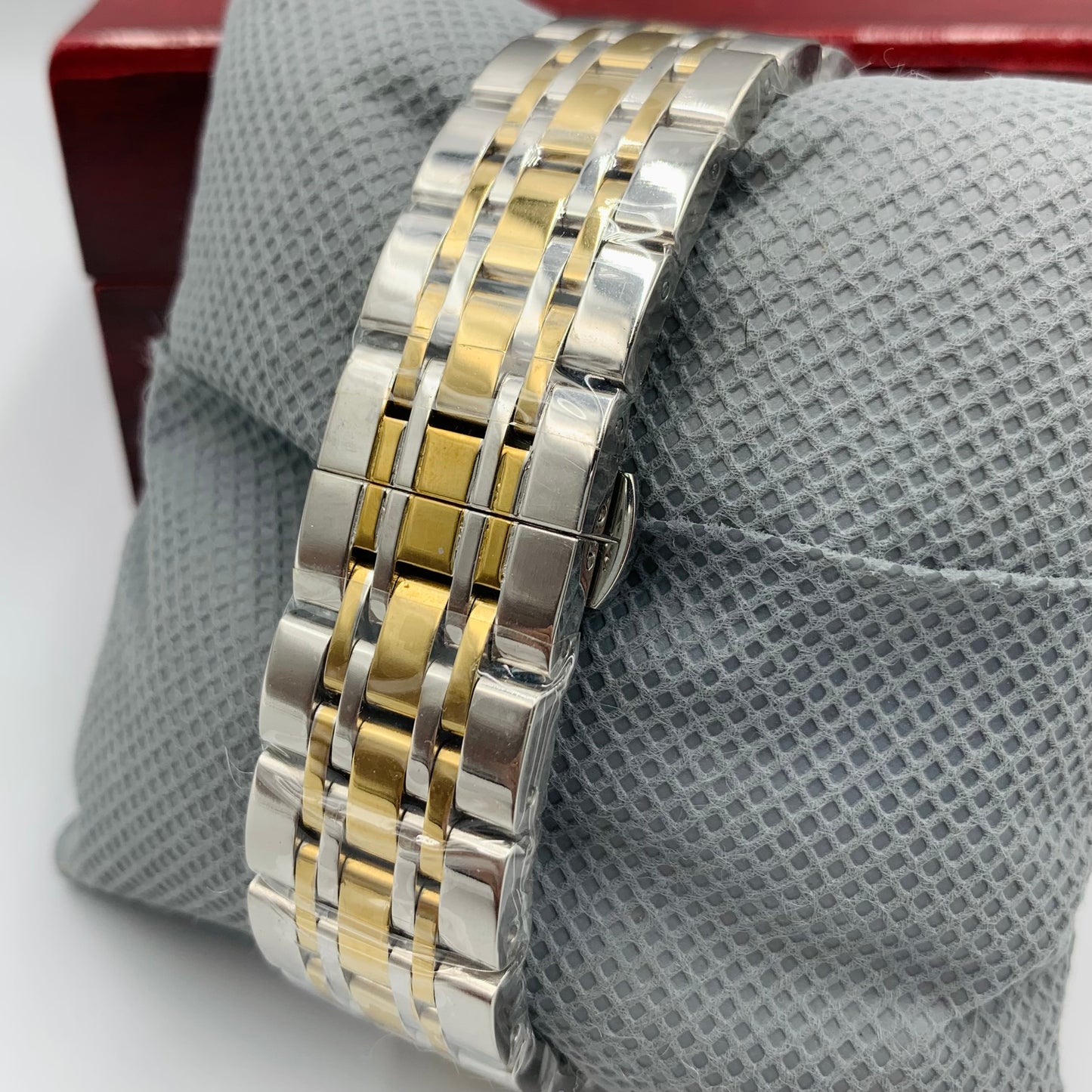 Cartier SunMoon Black Dail Twotone Chain Watch