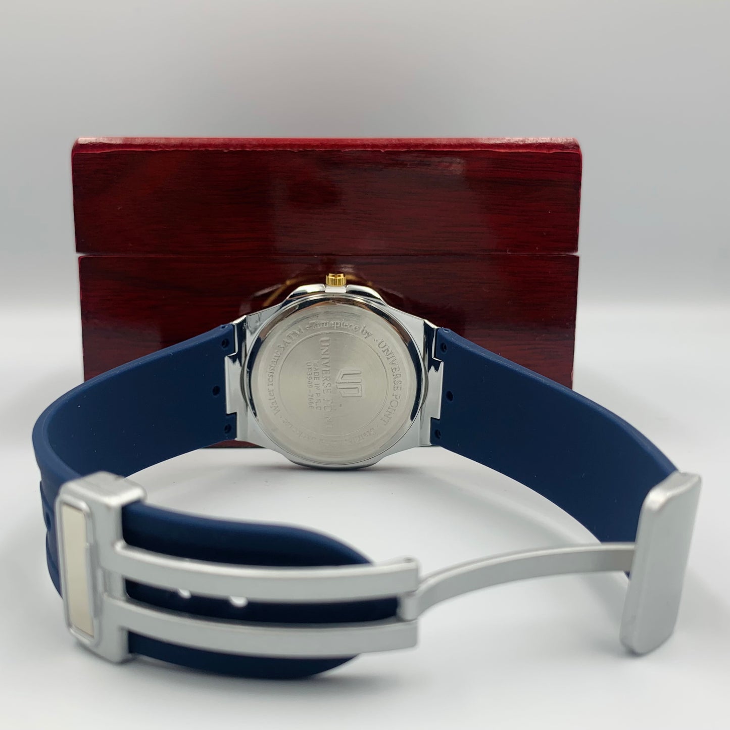 UP Arabic Blue Twotone Watch