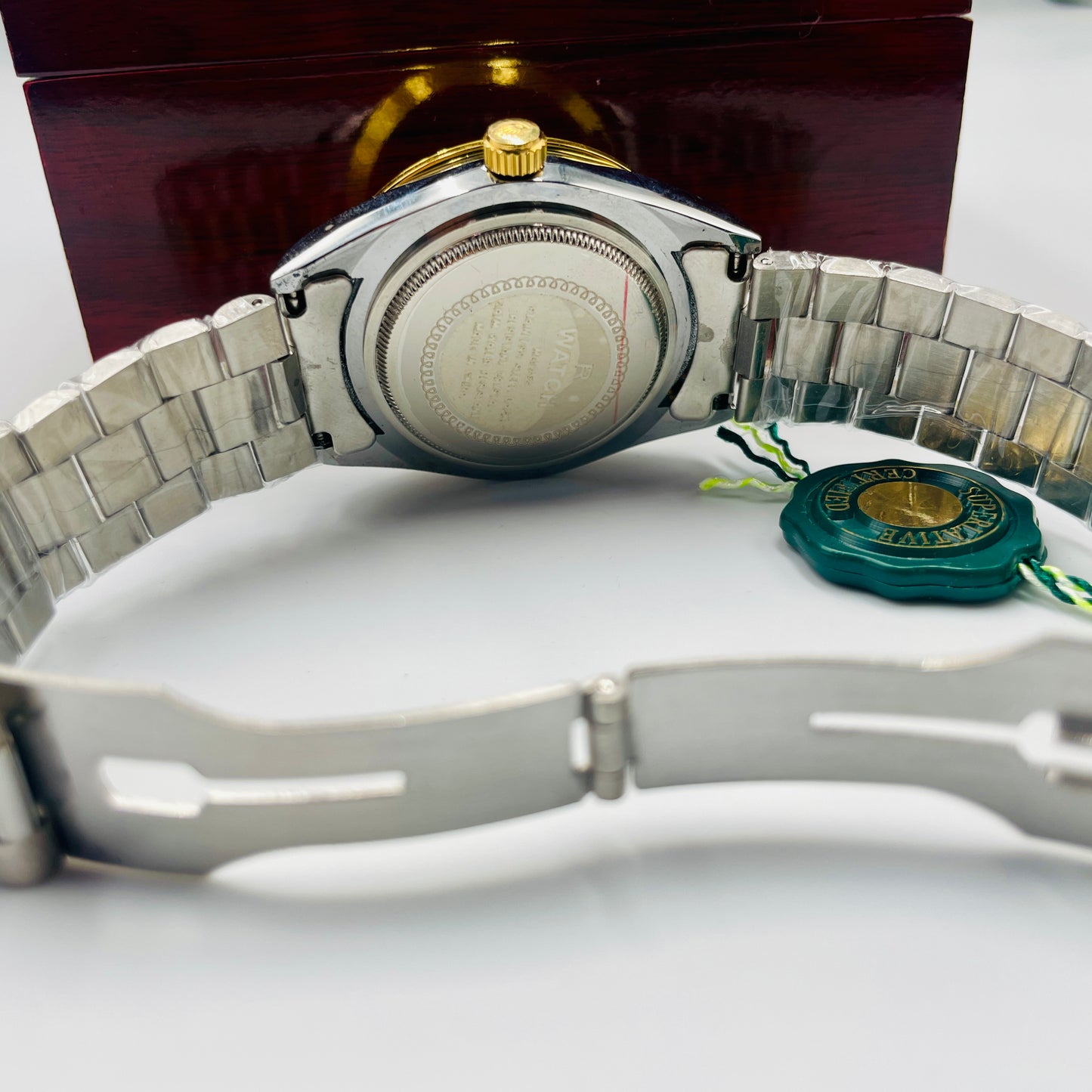 Oyster Datejust Twotone Green Stones Datejust Watch