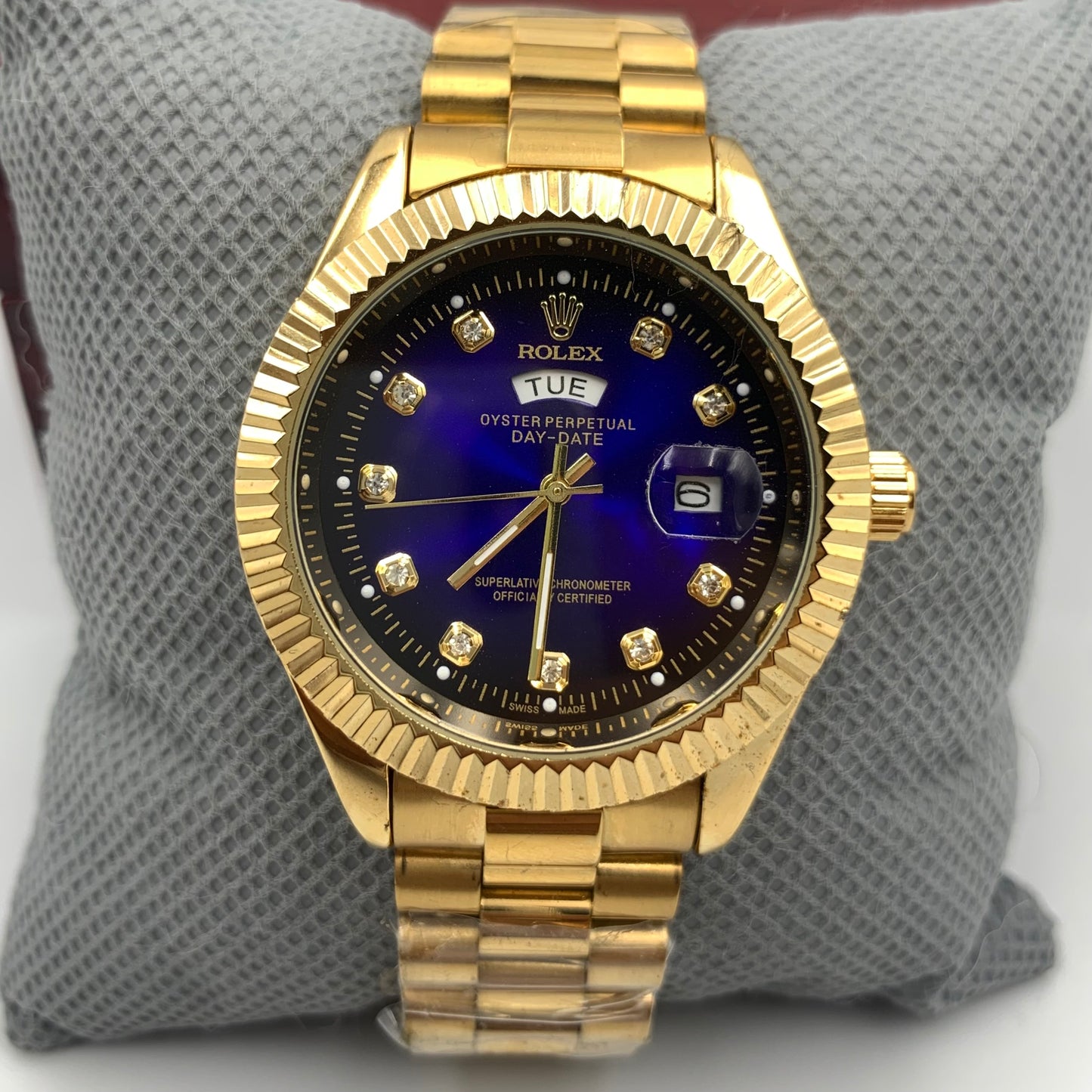Rolx Golden Blue DayDate Watch