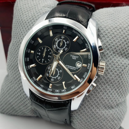 Tissot Silver Black Watch