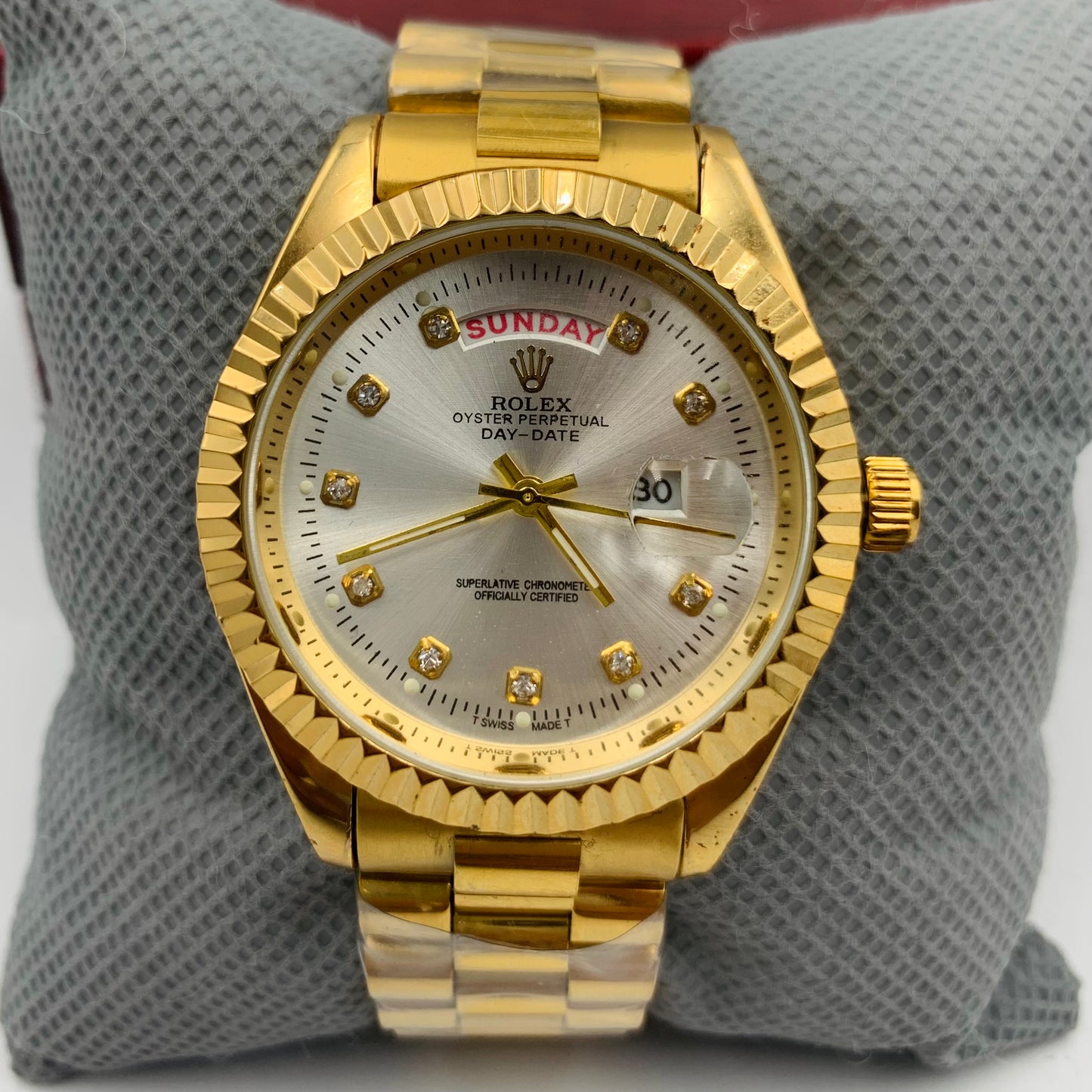 Rolx Golden White Full DayDate Watch