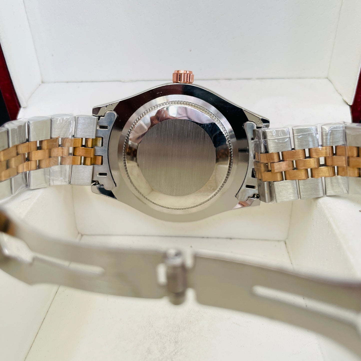 Twotone Rose Blue Datejust Watch