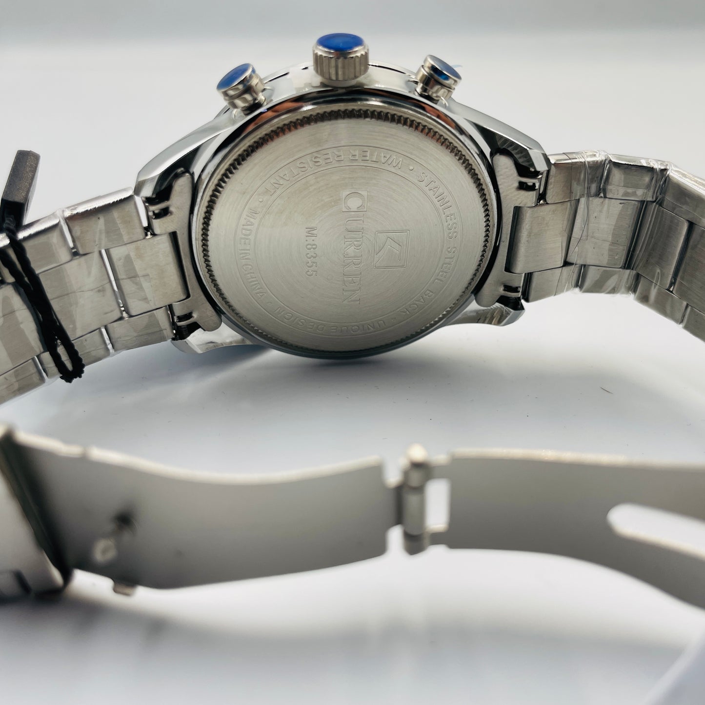 Orignal Curren Silver Blue Chronograph Working Watch