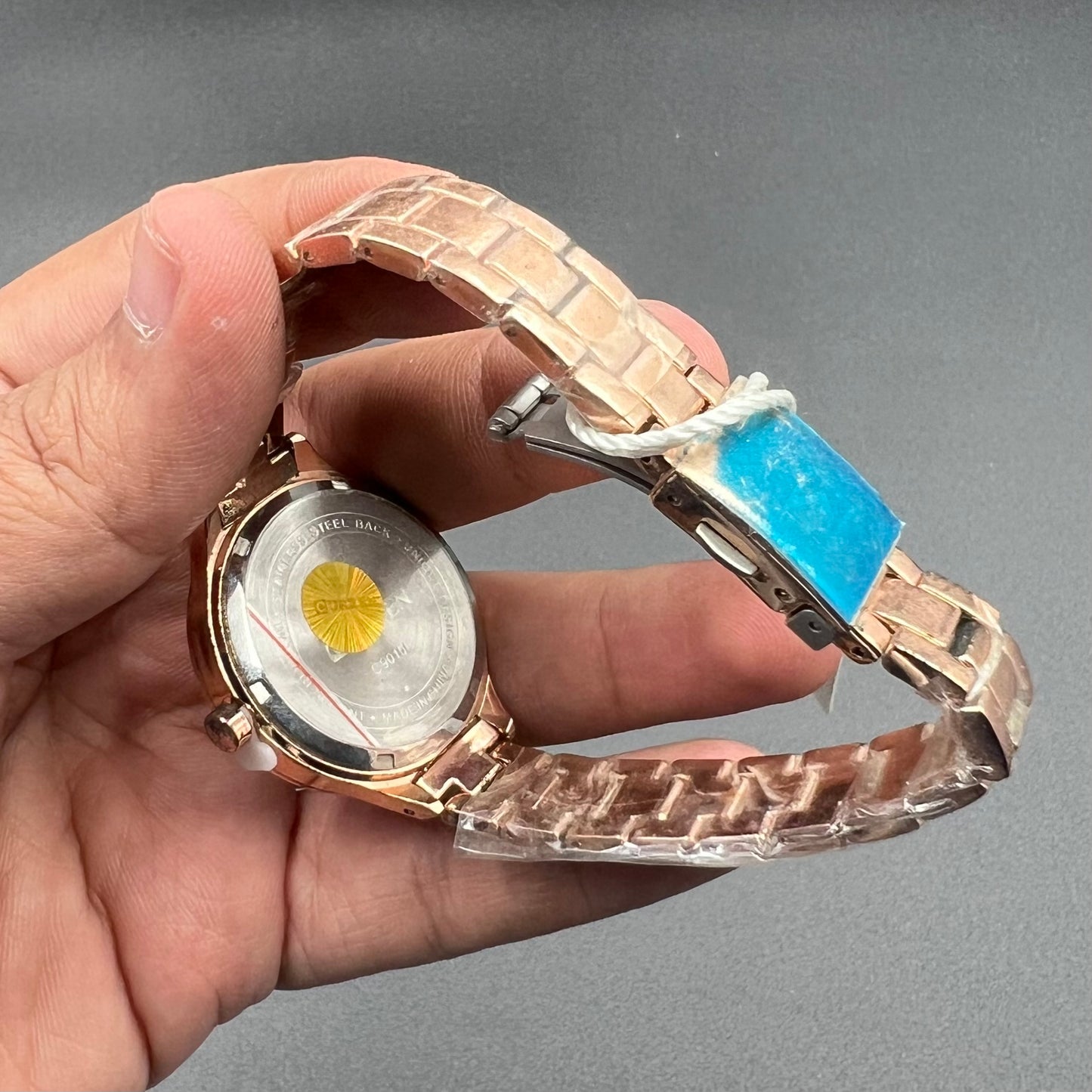 Ladies Curren White Dail Copper Case