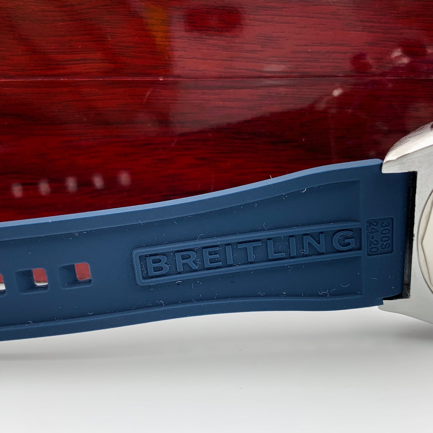 Breitling Blue Silver Watch