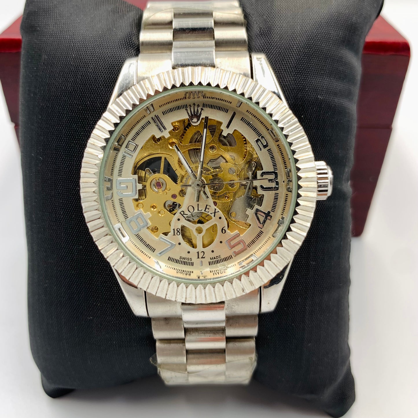 Rolx Silver Automatic Watch