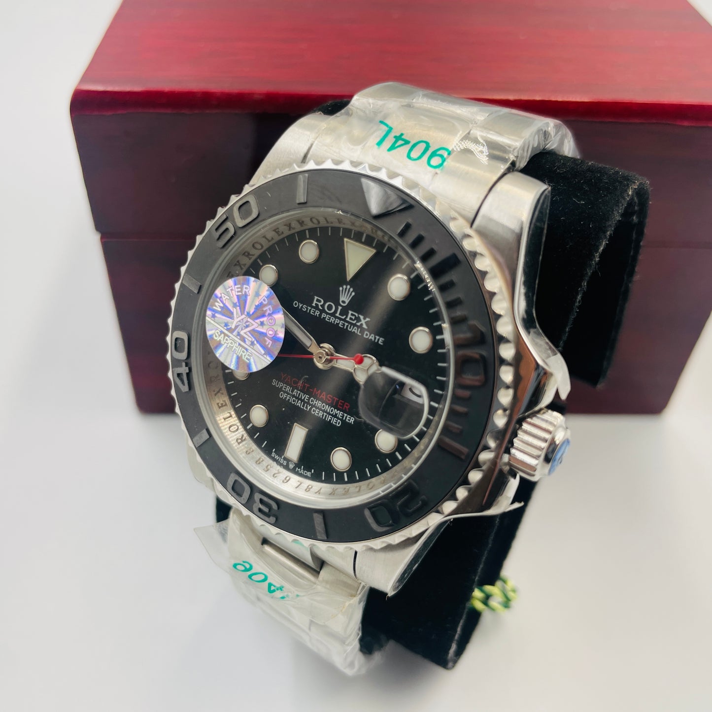 Master Yacht Master Silver Black Automatic Watch