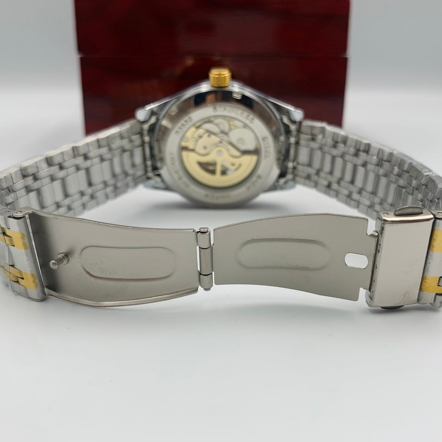 Rolx White Dail Automatic Skeleton Watch