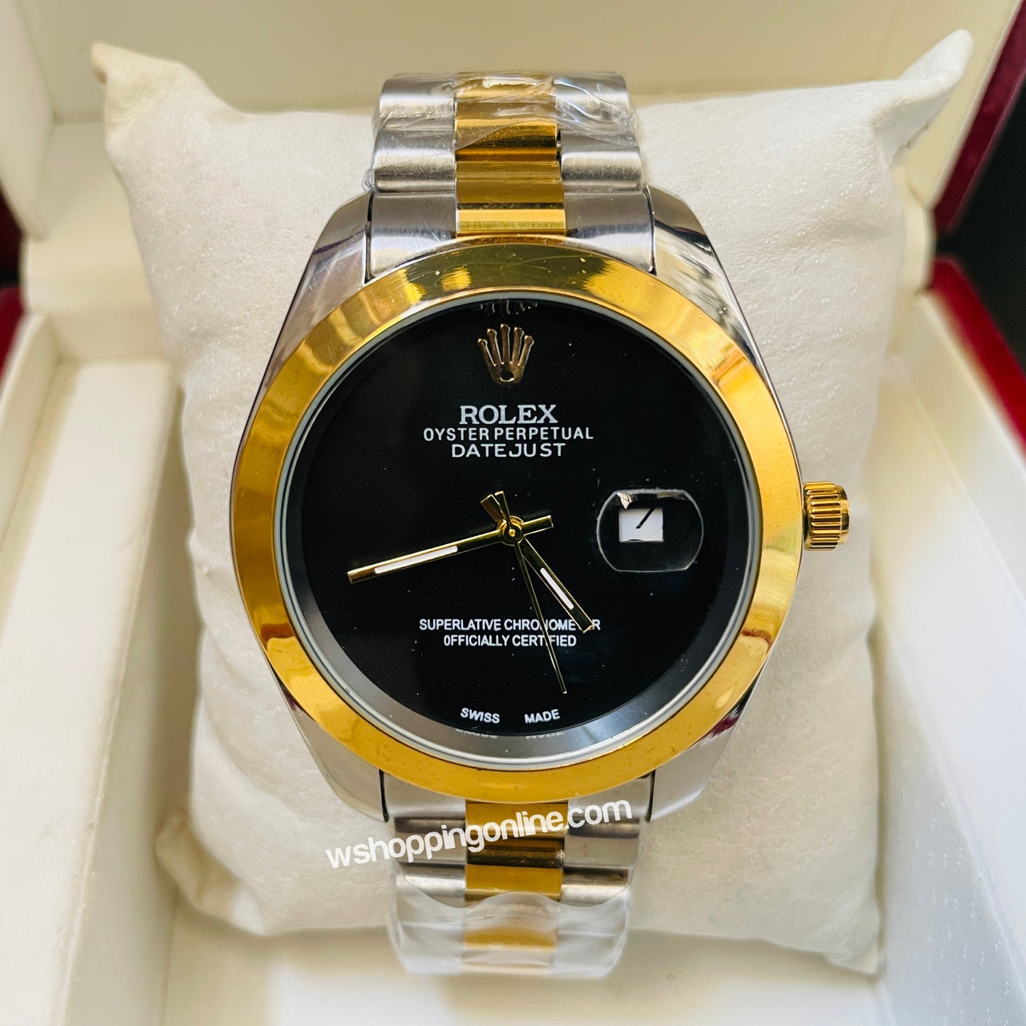 RLX Twotone Black Plain Watch