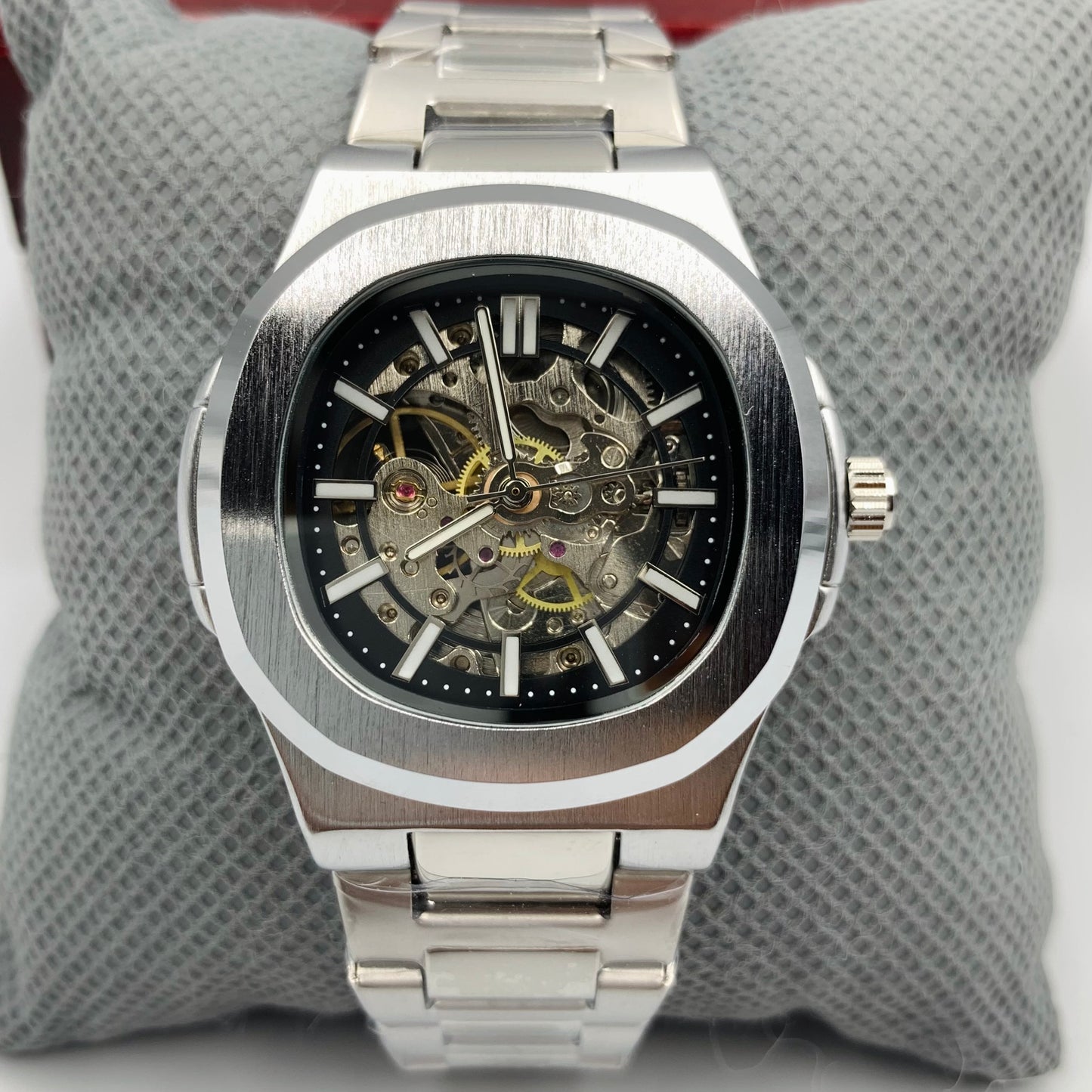Bestwin Black Silver Automatic Watch