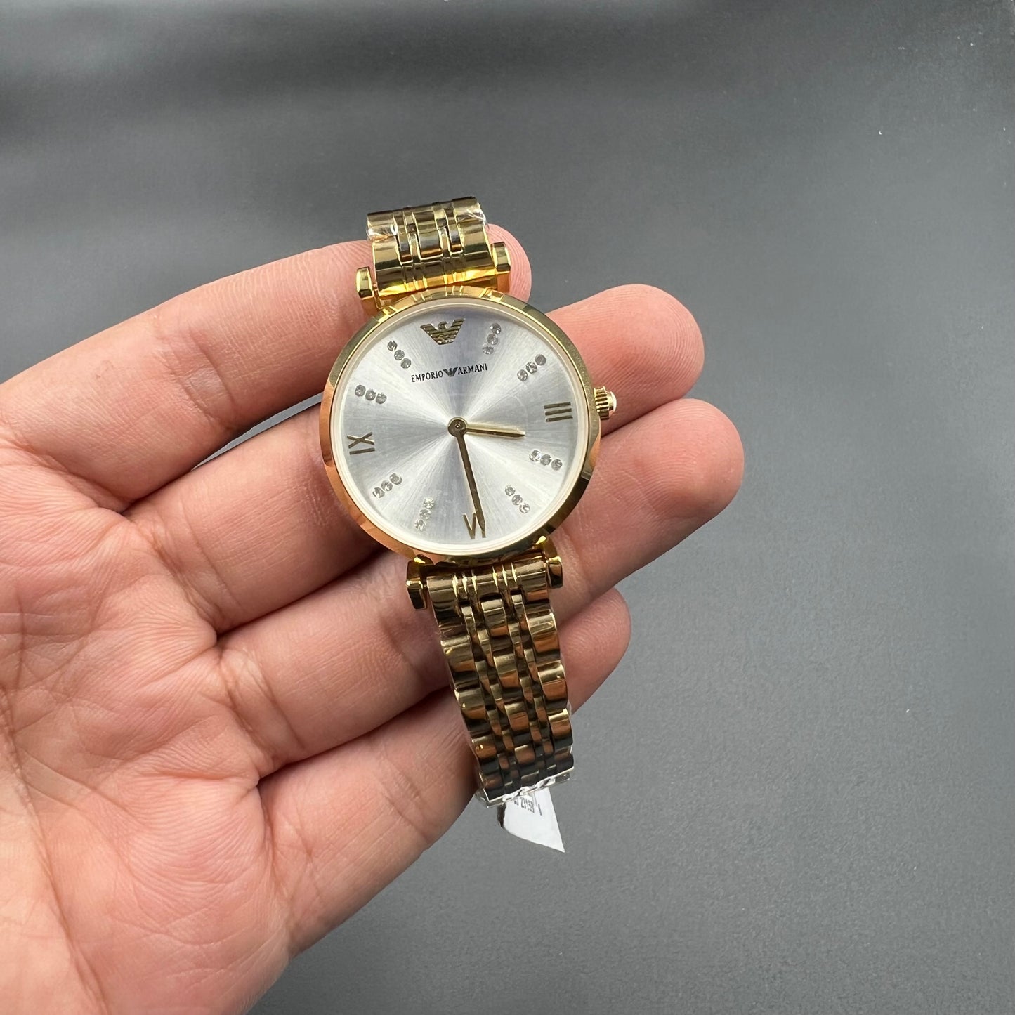 Ladies EMA Silver Dail Golden Case