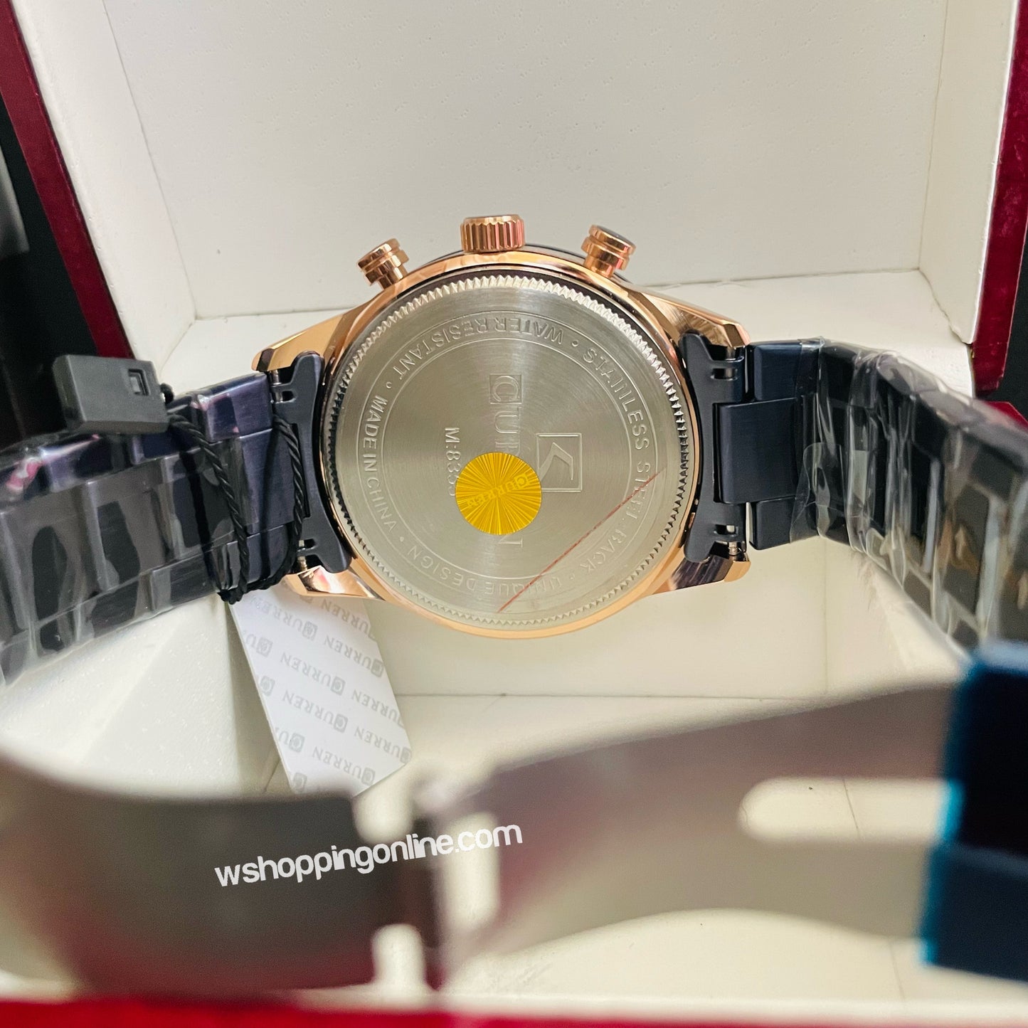 Curren Blue Chain Chronograph working Original Watch