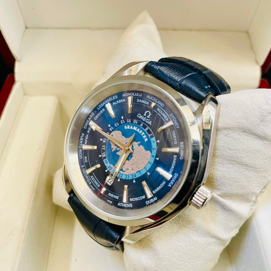Seamaster Blue Silver Chronograph Working Watch