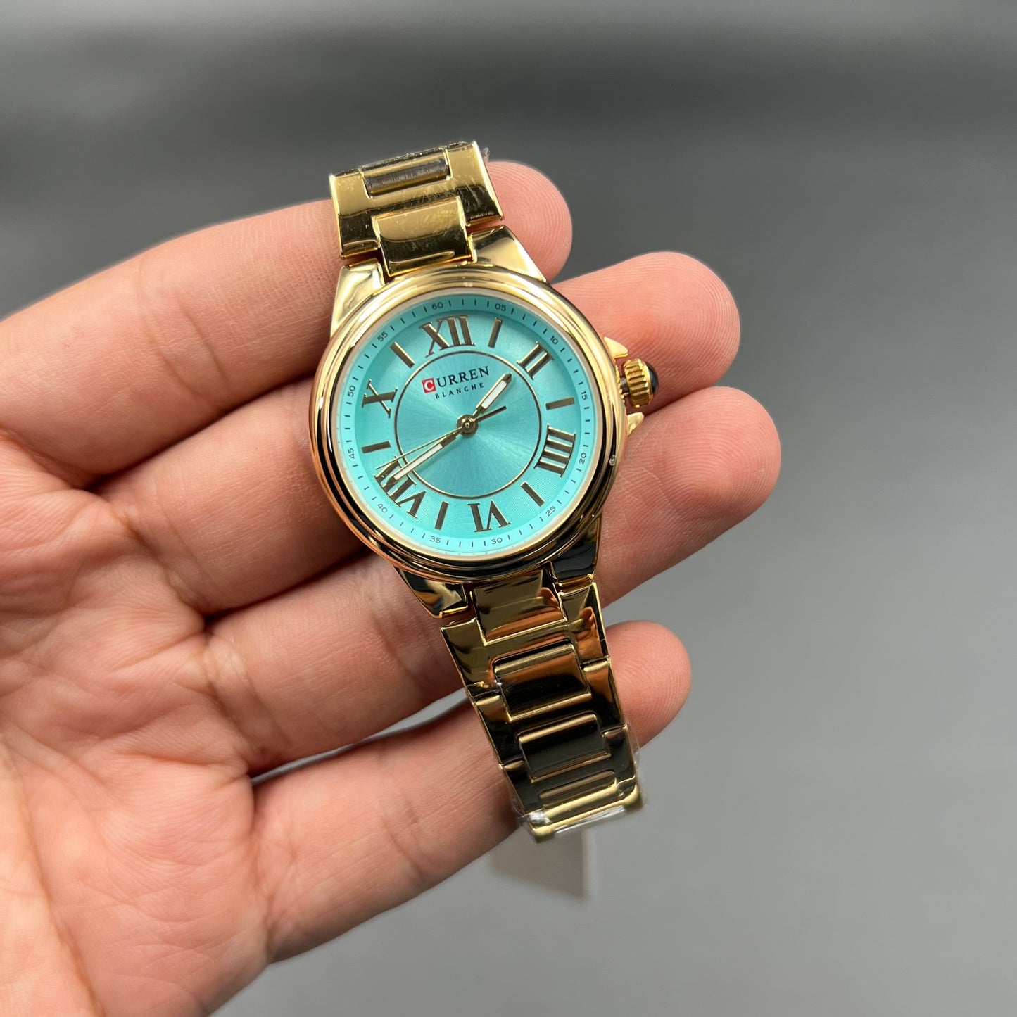 Ladies Curren Blue Dail Golden Case