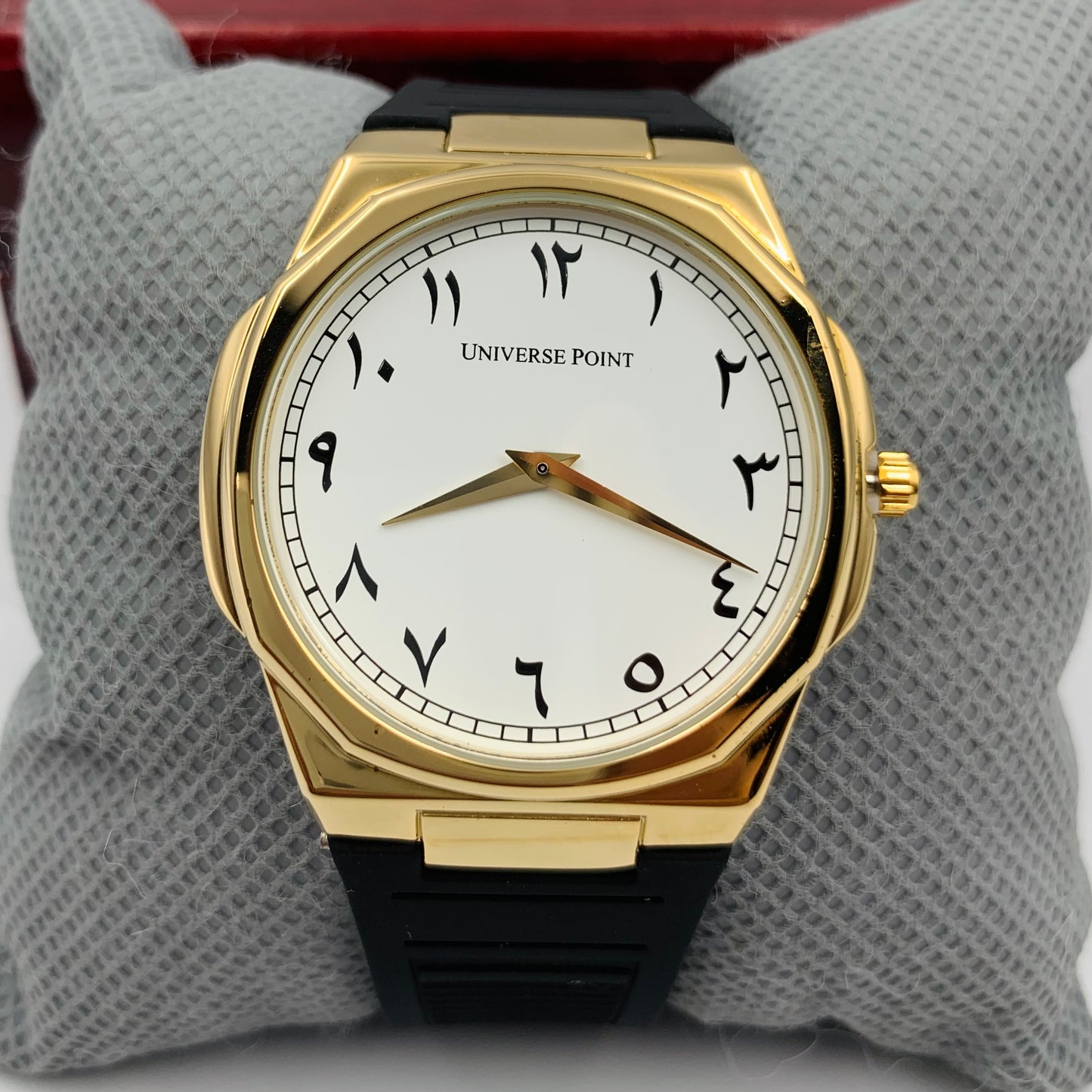 UP Arabic White Golden Watch