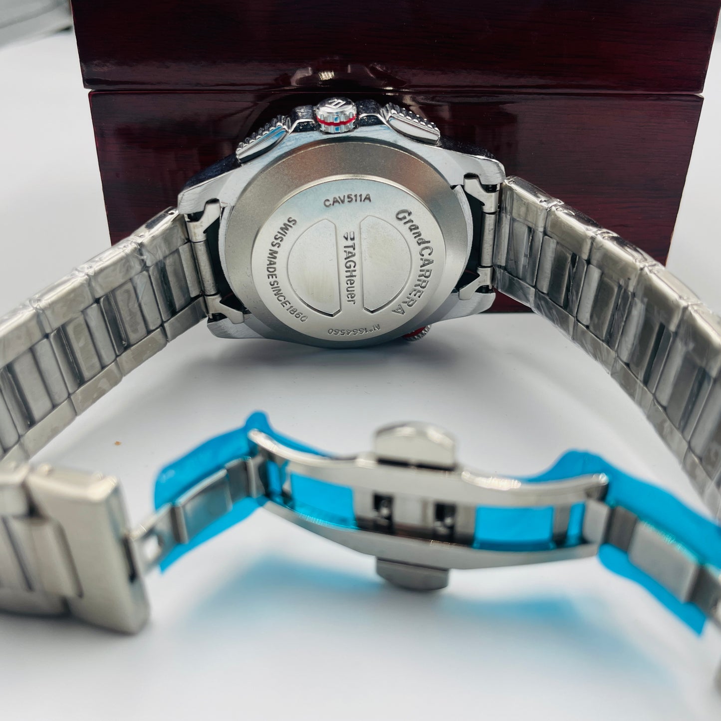 Tag Grand Carrera Calibre 36 Silver Black Chronograph Working Watch