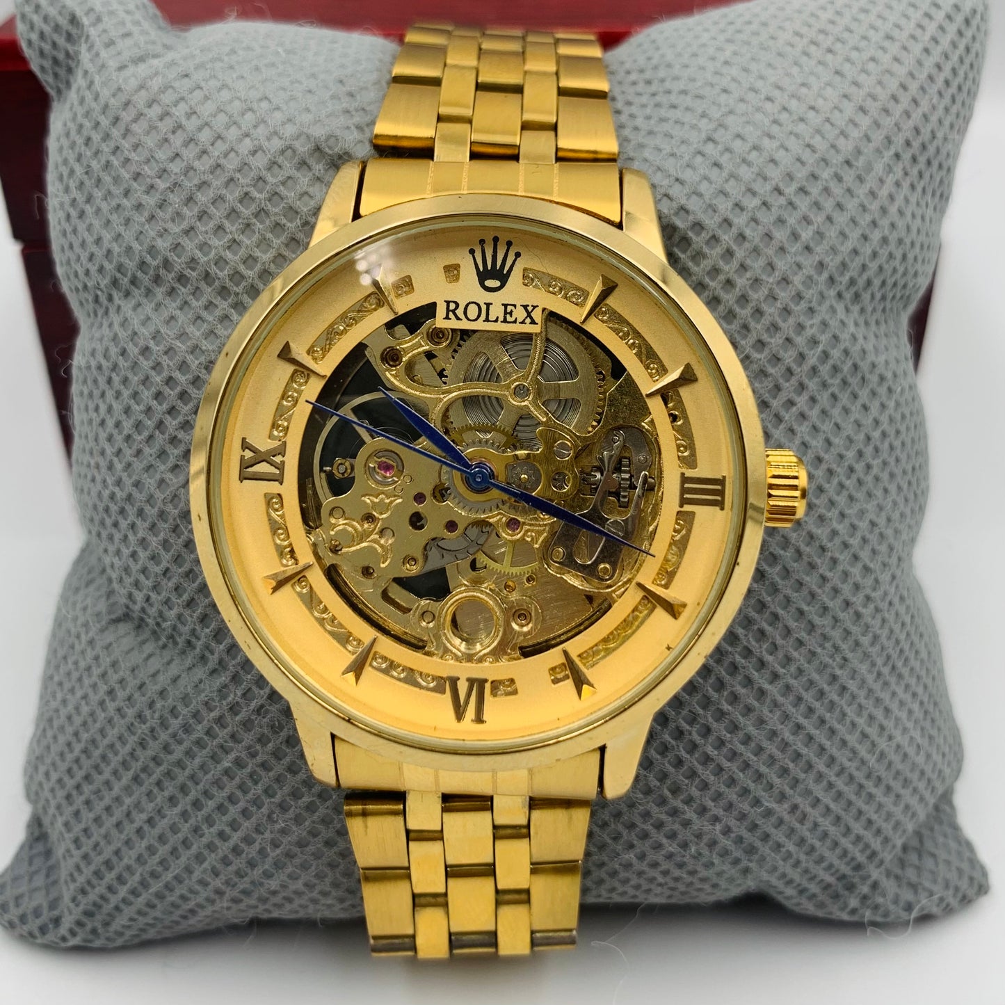 Rolx Full Golden Skeleton Watch