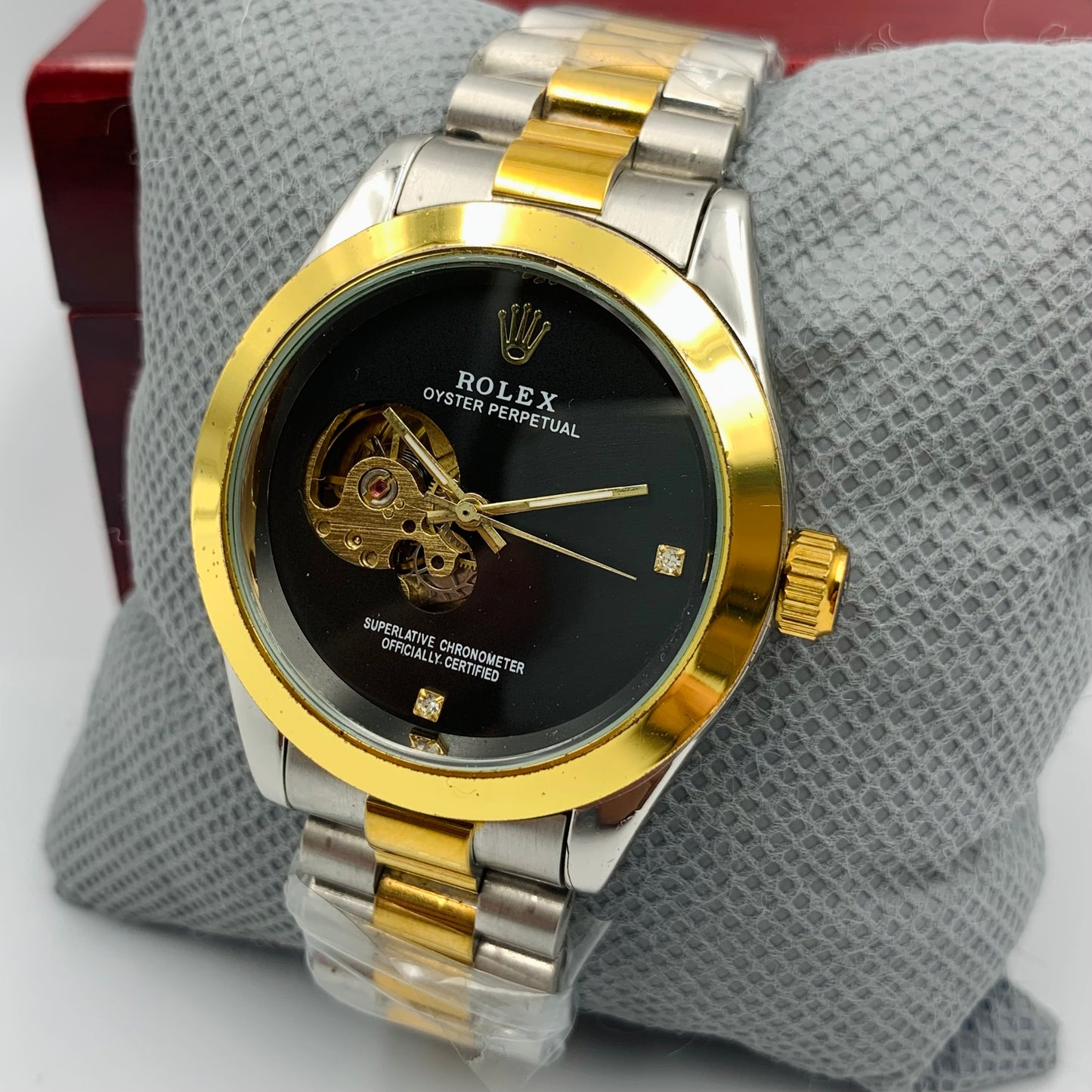 Rolx Black Twotone Watch