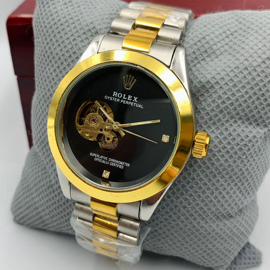 Rolx Black Twotone Watch