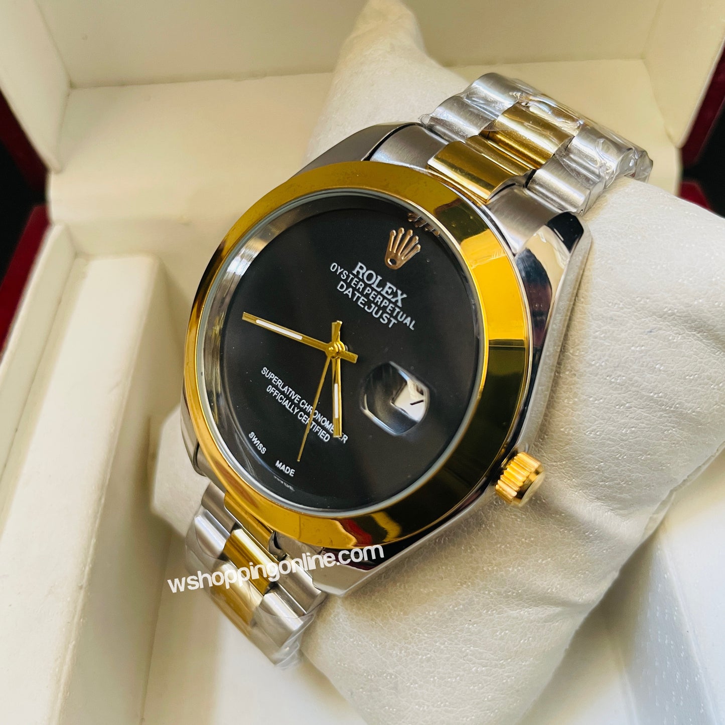 RLX Twotone Black Plain Watch