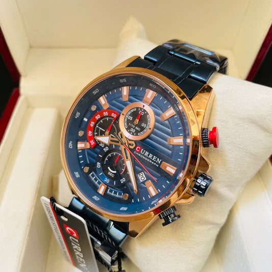Curren blue New Original Chronograph Working Watch