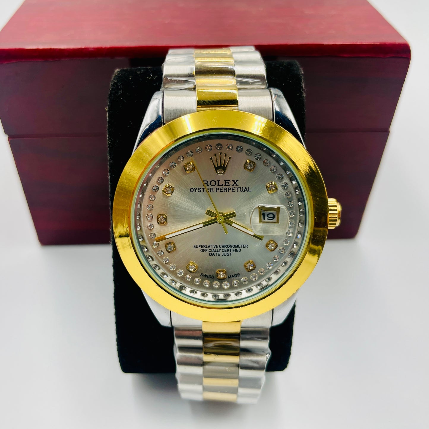 Oyster Datejust Twotone Silver Stones Datejust Watch