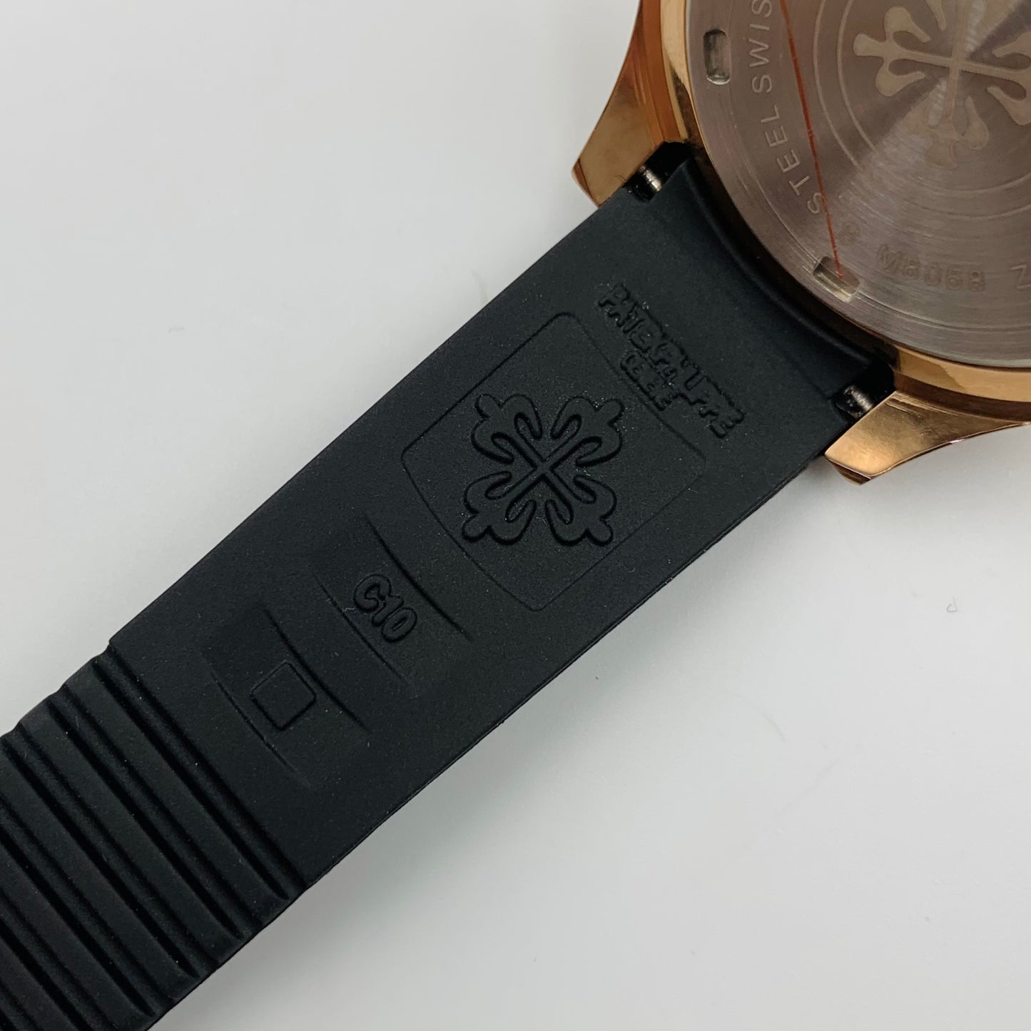 Patek White Dail Black Strap Watch