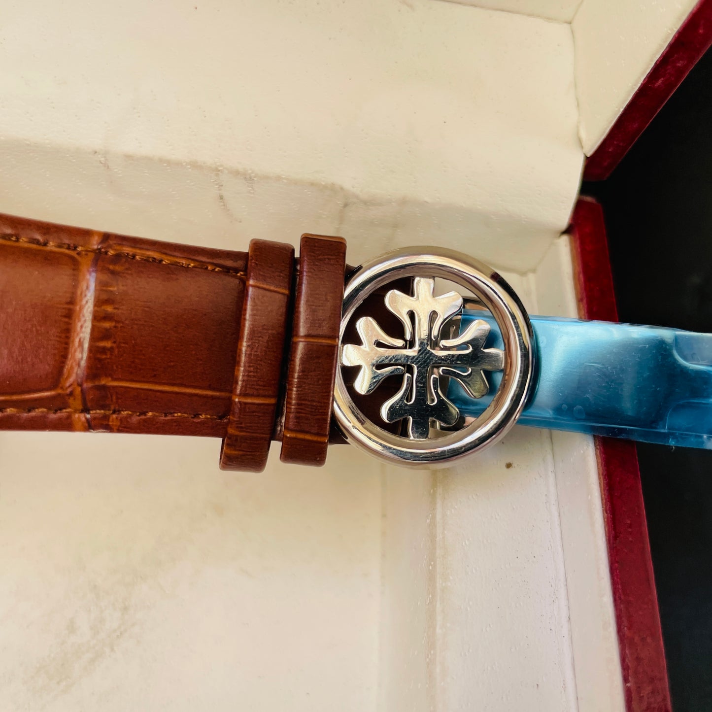Patek Brown Copper Leather Watch