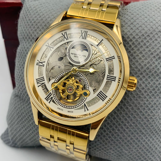 Patek Skeleton White Watch