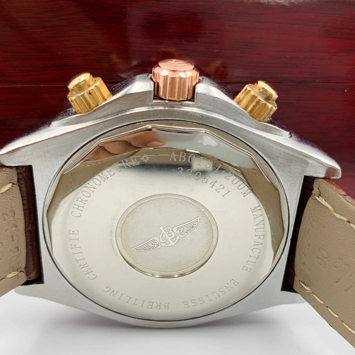 Breitling Brown Silver Watch