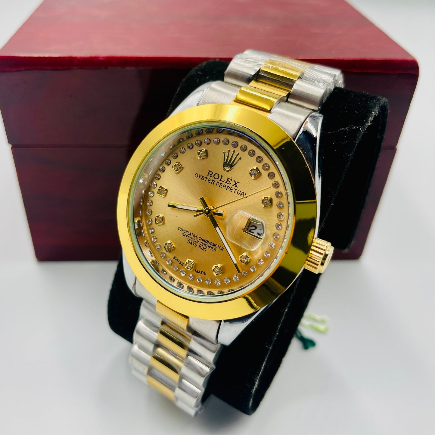 Oyster Datejust Twotone Golden Stones Datejust Watch