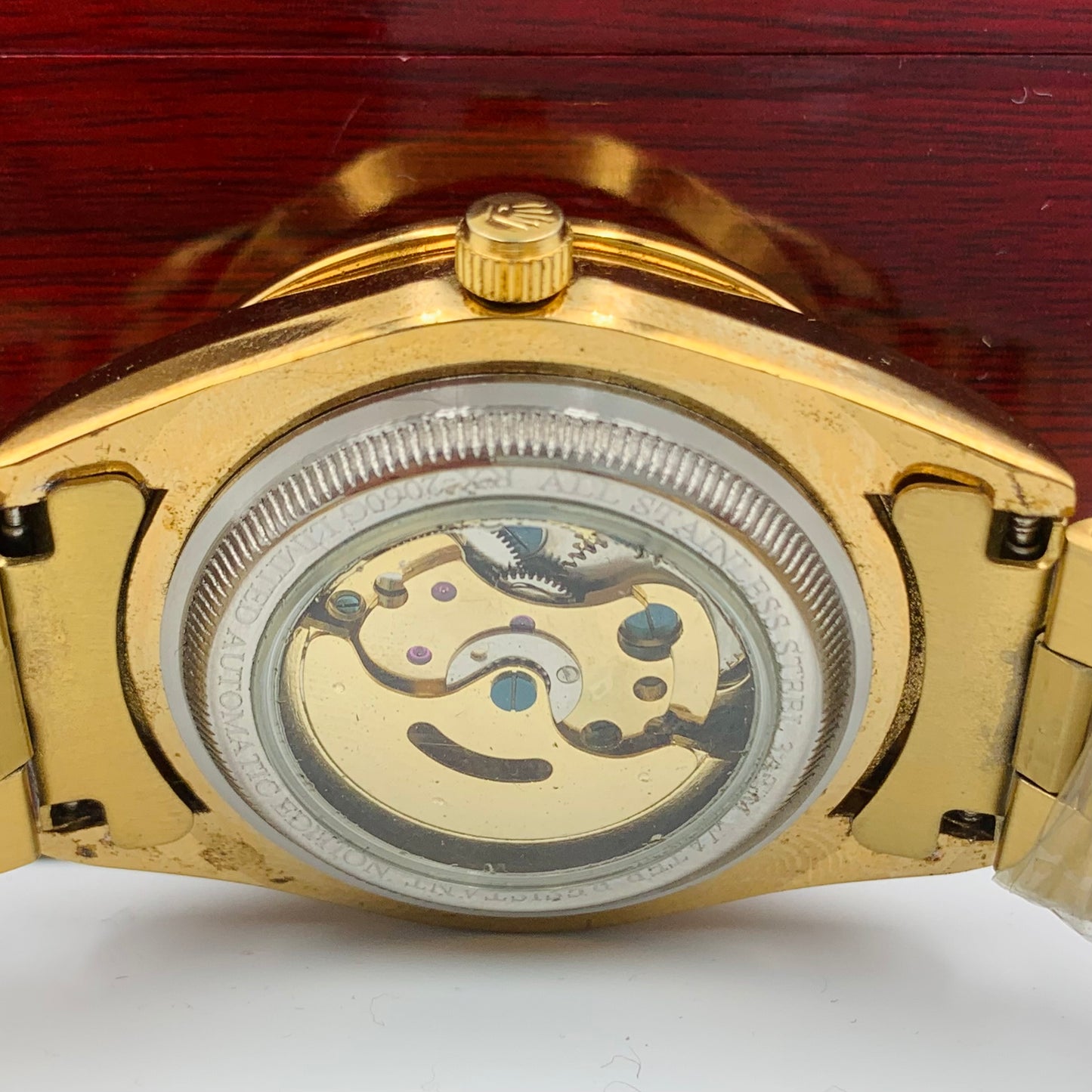 Rolx White Full Golden Watch