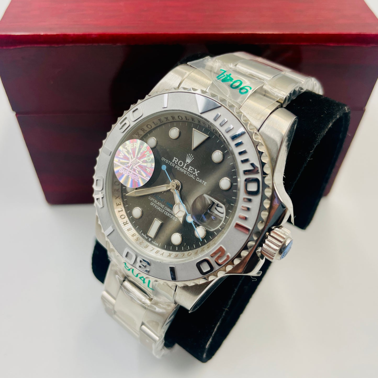 Master Yacht Master Silver Black Automatic Watch