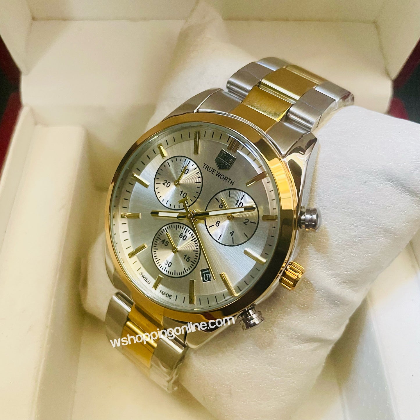 TrueWorth Original Twotone Silver Chronograph Working Watch