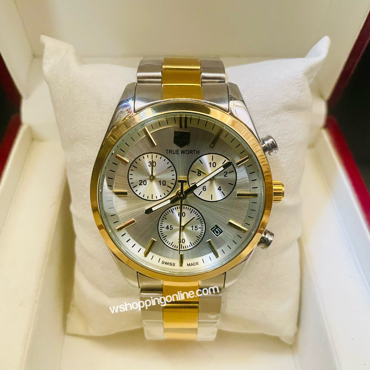TrueWorth Original Twotone Silver Chronograph Working Watch
