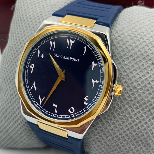 UP Arabic Blue Twotone Watch