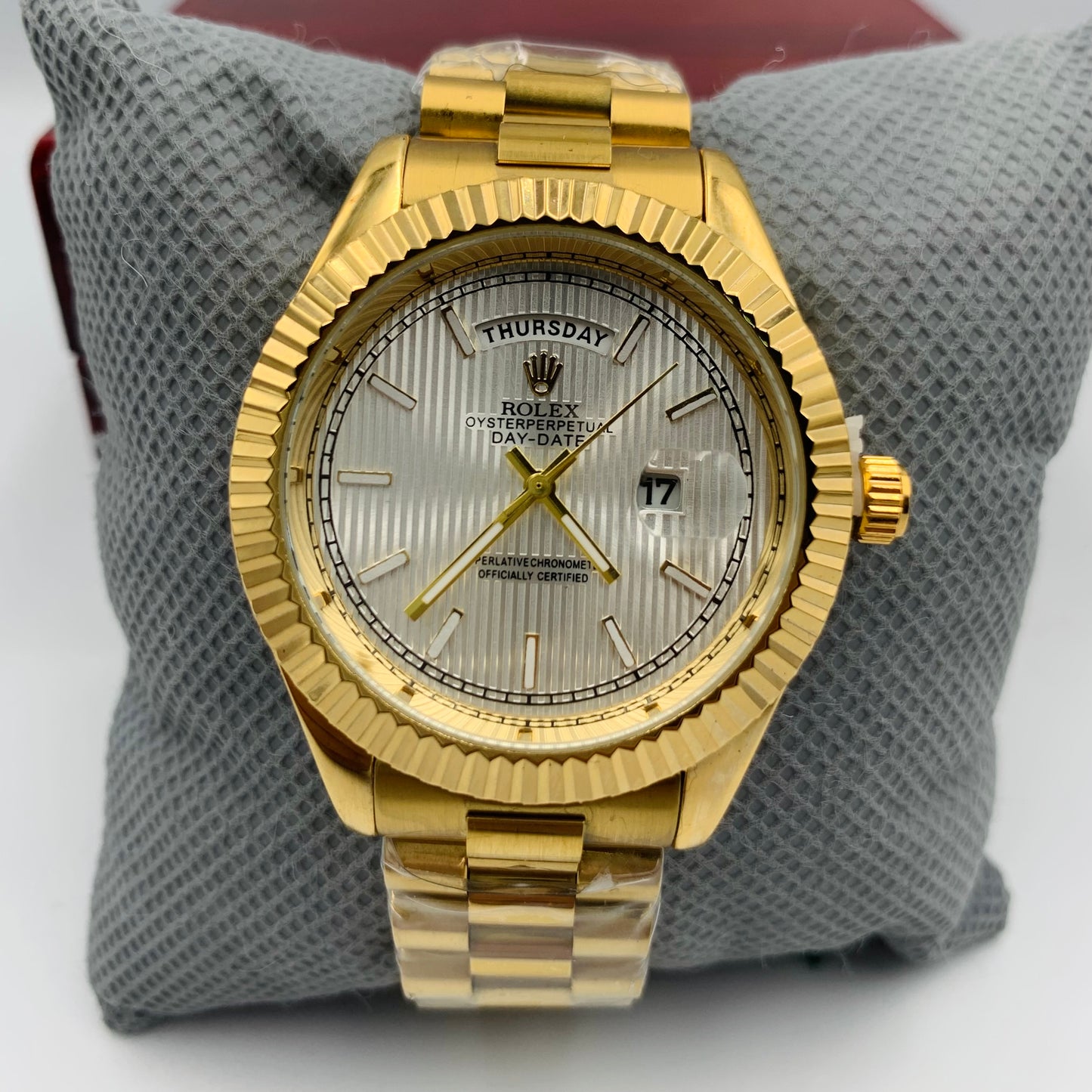 Rolx Golden White Full DayDate Watch