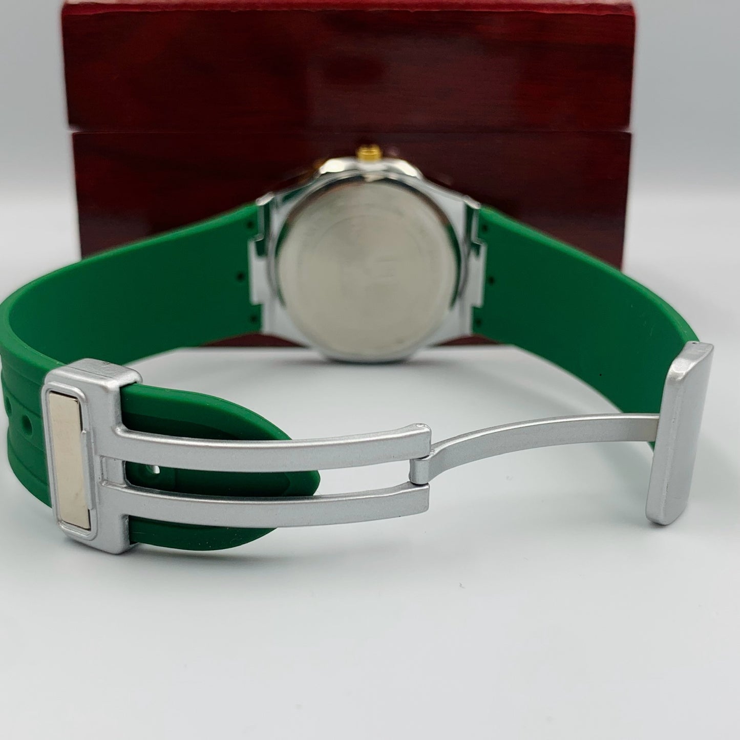 UP Arabic Green Silver Watch
