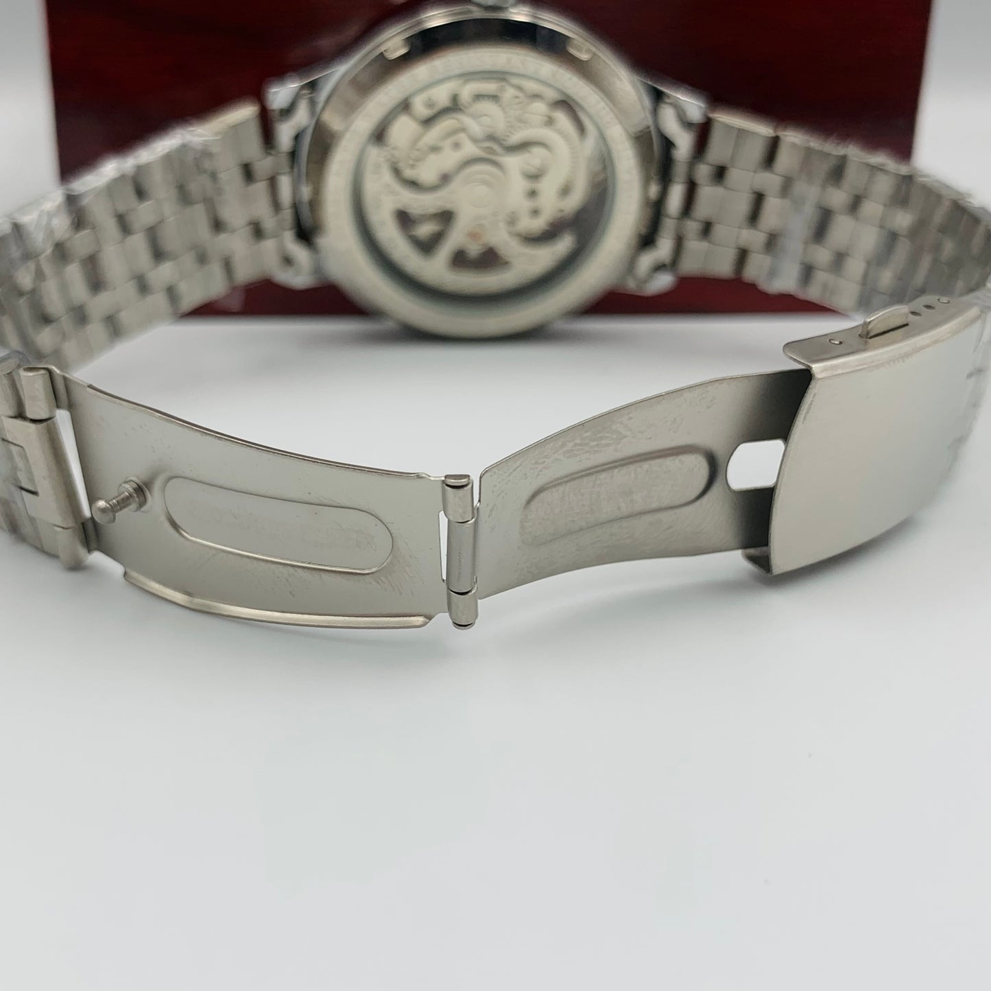 Rolx Skeleton Full Silver Watch