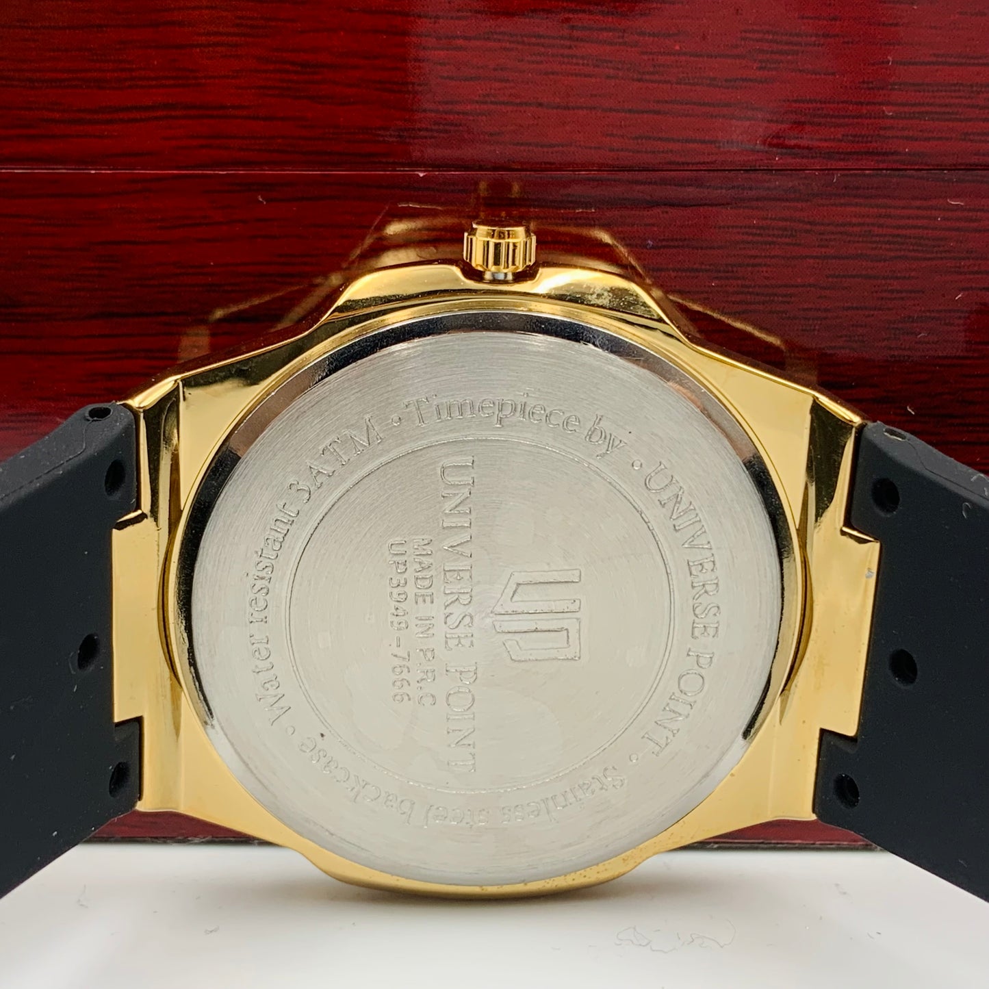 UP Arabic Black Golden Watch