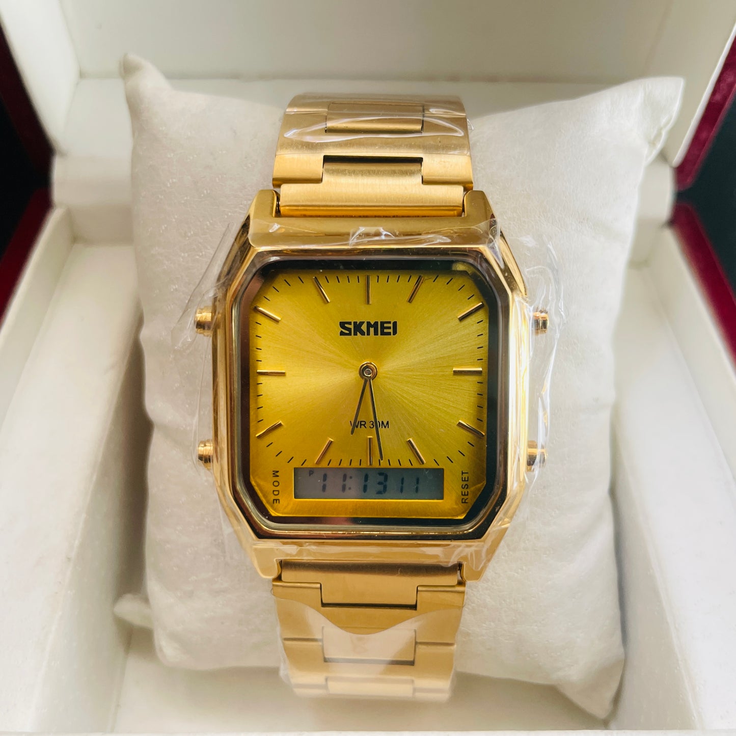 Skmei Golden Dual Time Watch