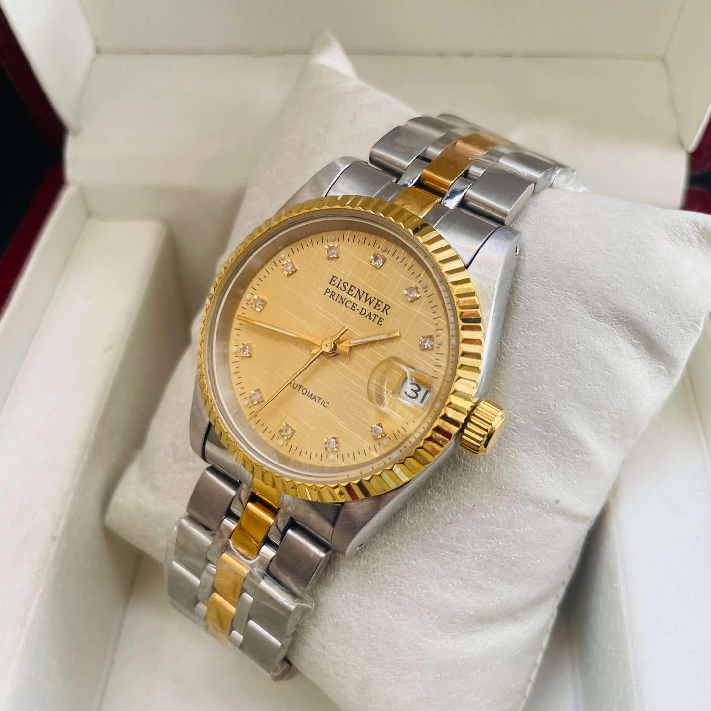 Eisenwer Twotone Golden Automatic Unisex Watch