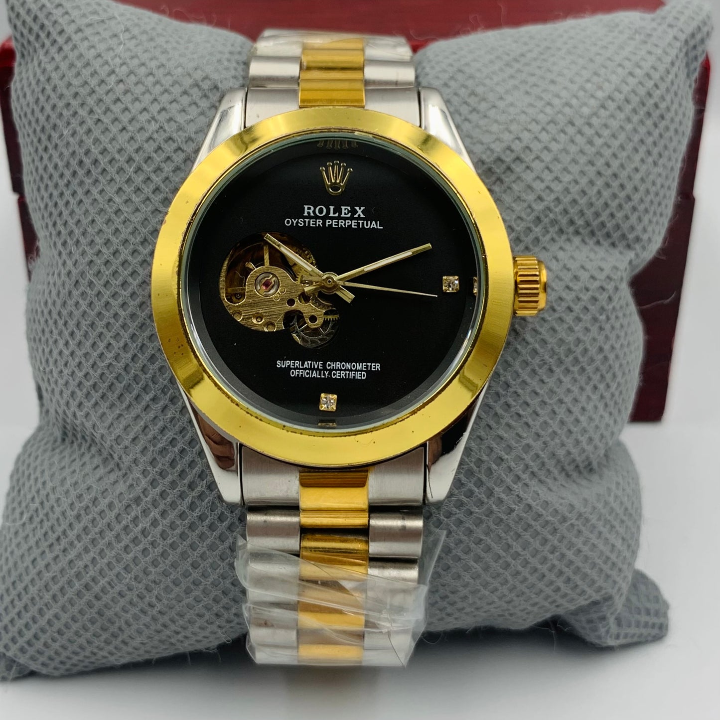 Rolx Black Twotone Watch