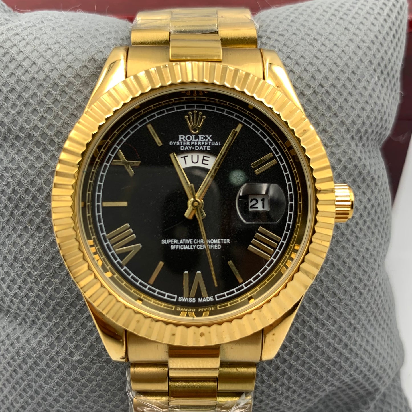 Rolx Golden Black DayDate Watch
