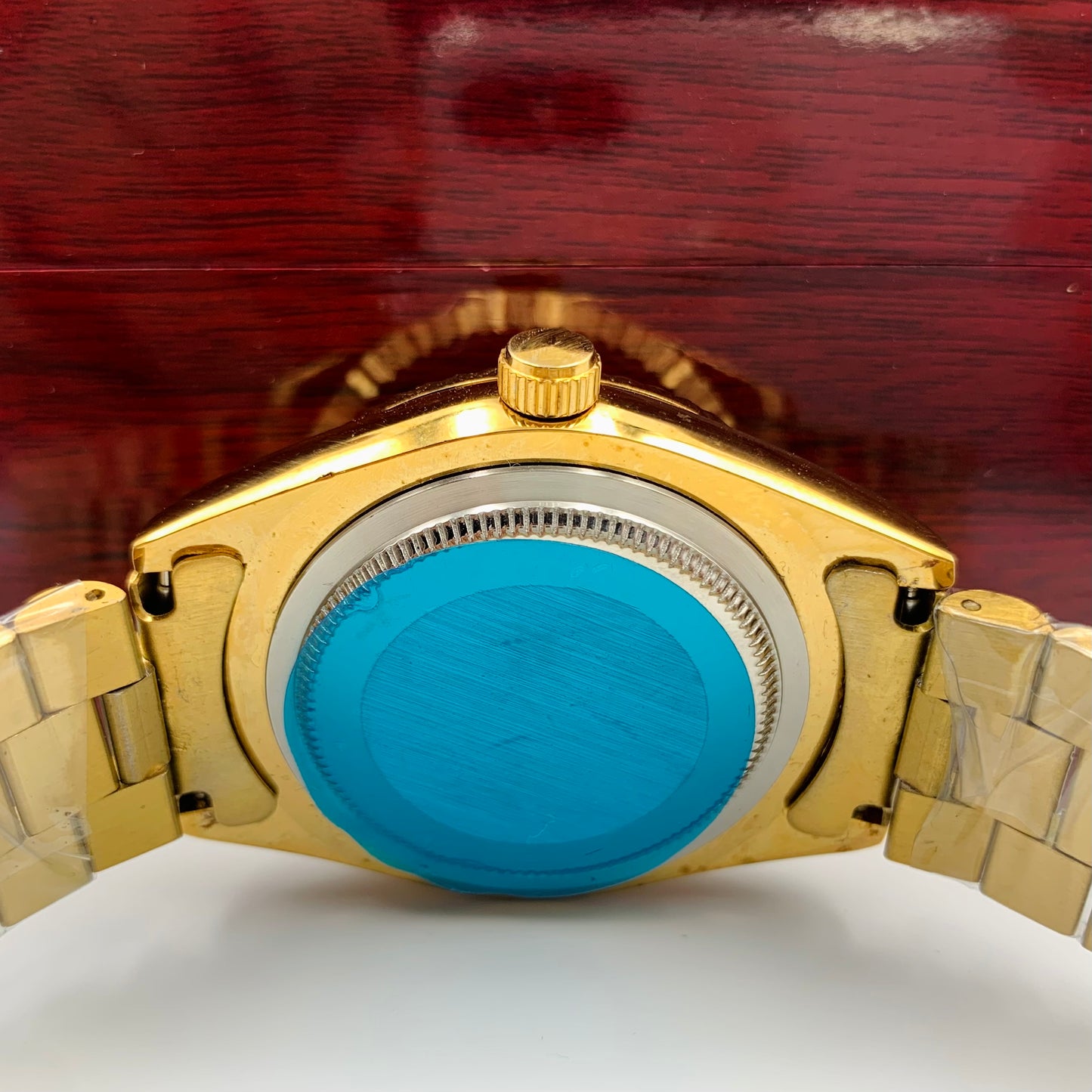 Rolx Golden Blue Full DayDate Watch