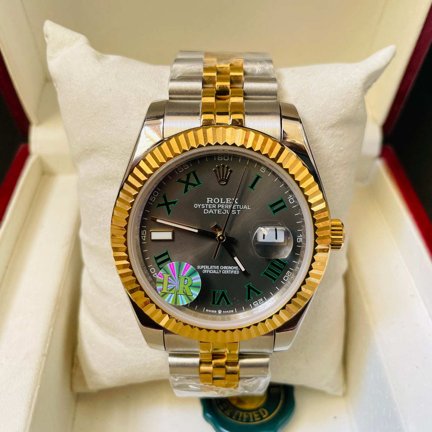 Master Twotone Grey Datejust Automatic Watch