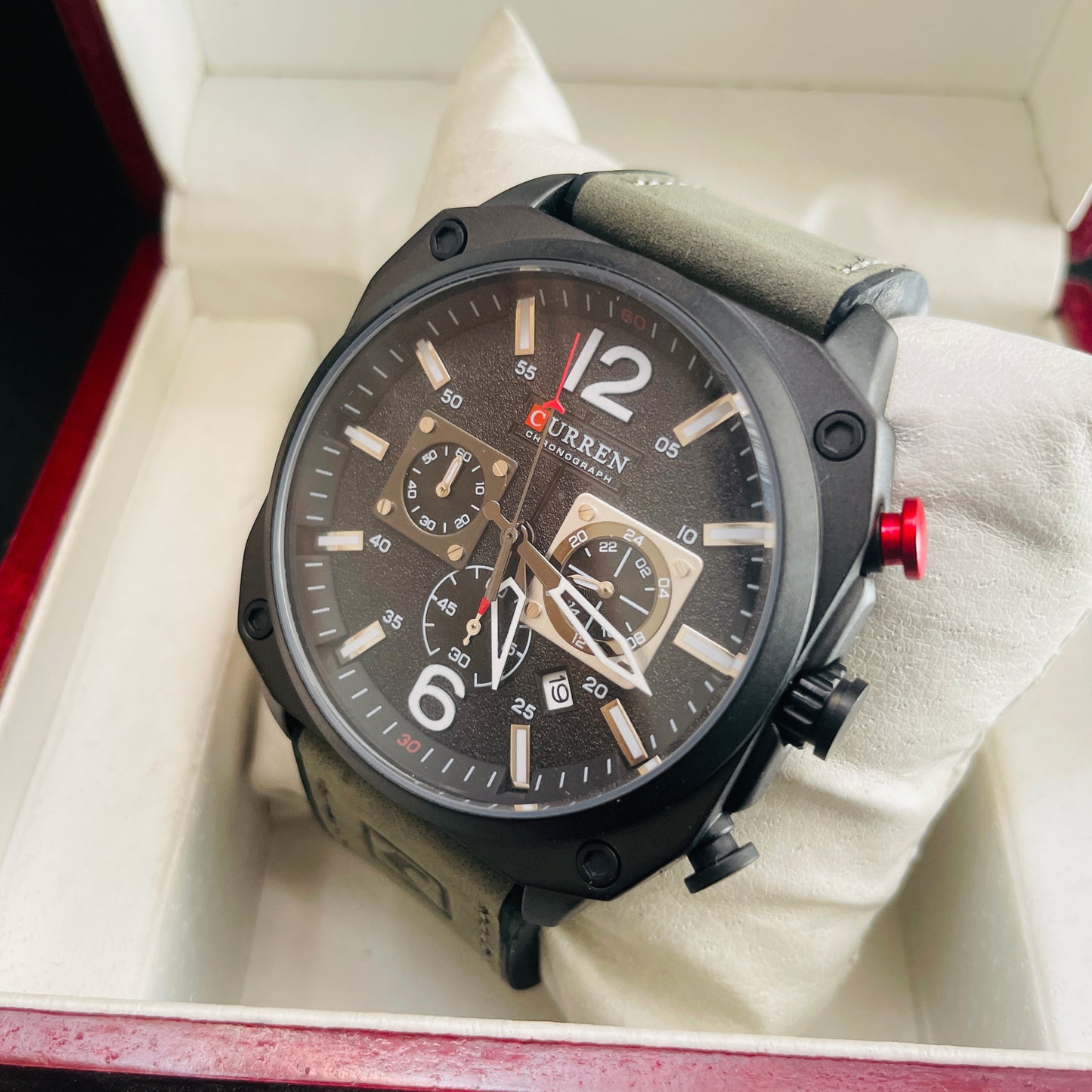 Curren Chronograph Leather Watch