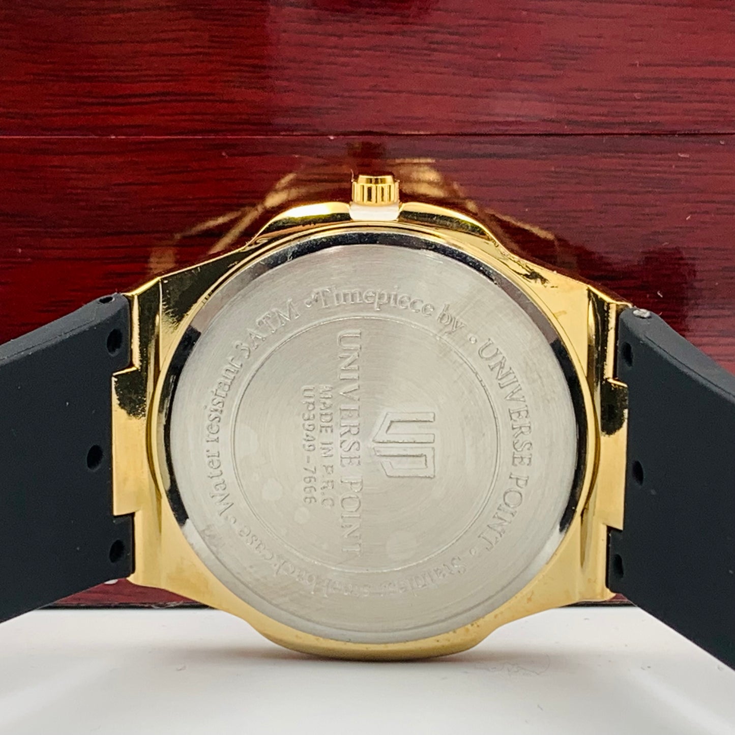 UP Arabic White Golden Watch
