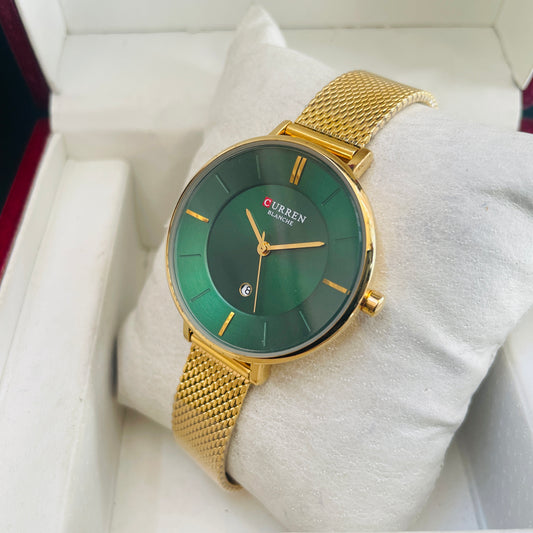 Curren Golden Green Watch